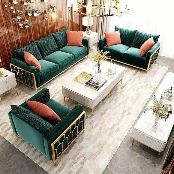 Velvet Samt Sofa Couch Polster Sitz Garnitur Design Wohn Zimmer Möbel