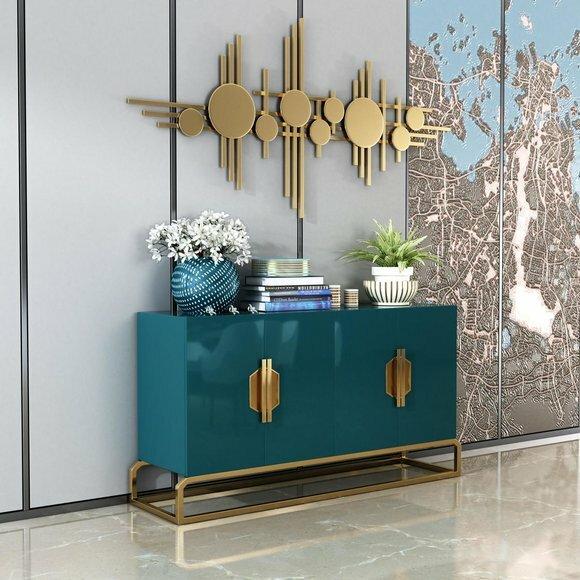 Designer Kommode Anrichte Side Low Board Schrank Wohn Zimmer Regal