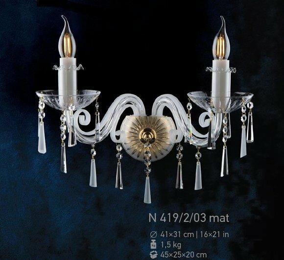 Kristall Wandlampe Lampe Leuchter Kristalleuchter Kristallampe Elite Bohemia