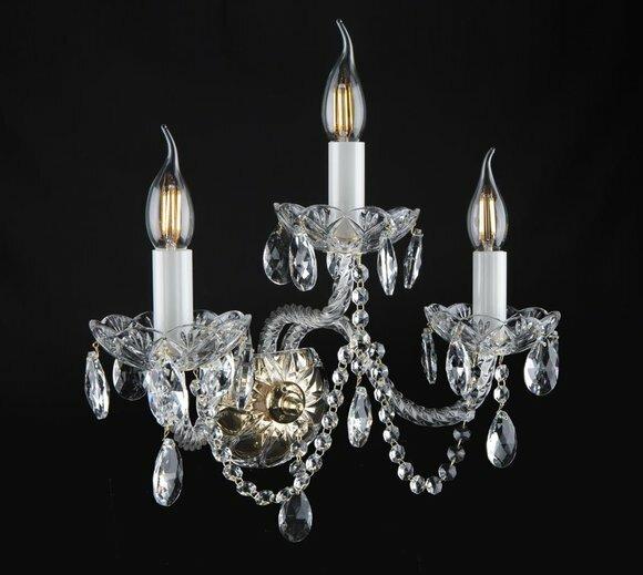 Wandleuchte Bohemia Luster Antik Stil Kronleuchter Wand Lampen Wandlampe