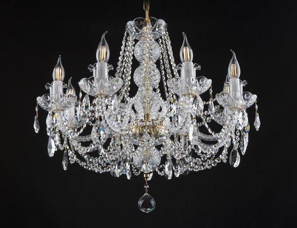 Lampe Luster Hänge Kronleuchter Leuchte Bohemia Lampen Kristall Decken