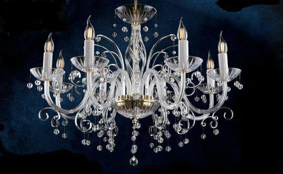 Lampe Luster Hänge Lampen Kronleuchter Leuchte Decken Kristall Leuchten
