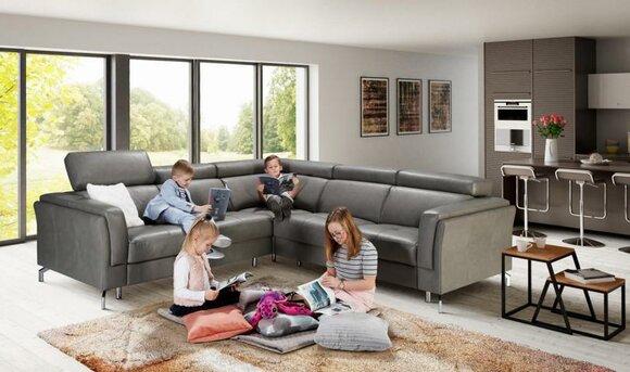 Heim Kino Sofa Couch Polster Couchen Sofas Eck Garnitur Relax Fußstützen