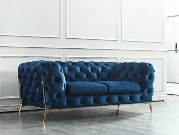 Sofa Couch Polster XXL Big Garnitur Chesterfield Textil 3+2+2 designer