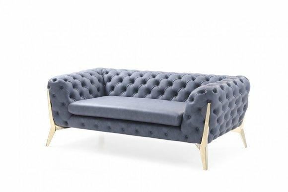 Sofa Chesterfield Couch Polster XXL Big Garnitur Textil 4+2 designer Couchen Neu