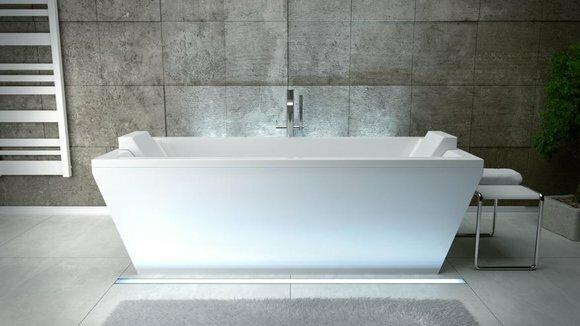 Luxus Badewanne Rechteckige Freistehende Wanne Badezimmer Wannen Acryl Weiß Neu