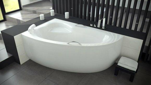 Badewanne XXL Eckwanne Eck 150*100 cm Acrylwanne Wanne Bad Eckbadewanne Wannen