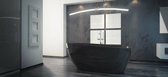 Schwarze LUXUS Design Freistehende Badewanne Wanne Bad Badewannen Badezimmer Neu