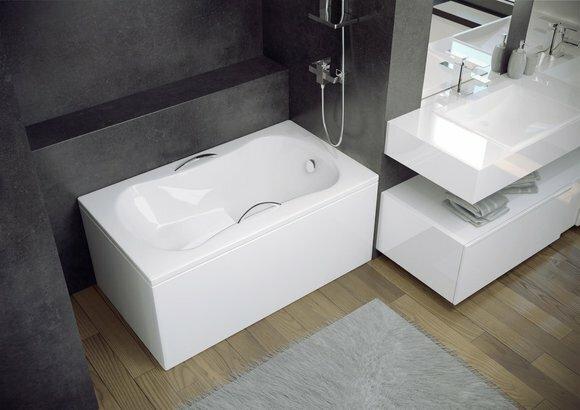 Badewanne Eckwanne Eck 120*70 cm Acrylwanne Wanne Bad Eckbadewanne Wannen Weiß