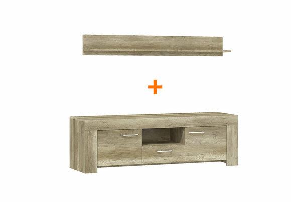 Regal + RTV Schrank Sideboard Fernseh SRTV155+P155 Fernseh Wand