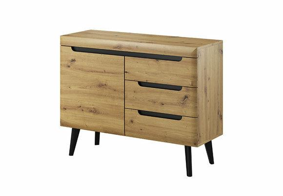 Moderne Holz Kommode 107cm Sideboard XXL Low Boards Wohnzimmerschrank