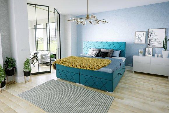 Boxspring Bett Hotel Doppel Textil Luxus Betten Polster Bettkasten Funktion