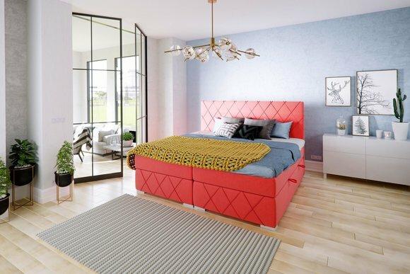 Boxspring Bett Hotel Doppel Textil Luxus Betten Polster Bettkasten Funktion
