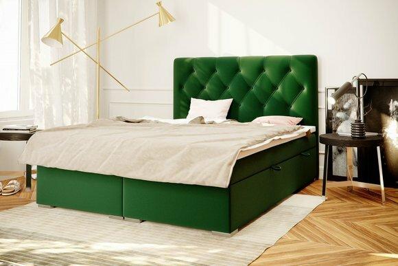 Chesterfield Boxspring Bett Hotel Doppel Komplett Set Matratze Topper