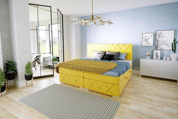 Bett Komplett Set Doppel Matratze Boxspring Topper Betten Funktion Kasten