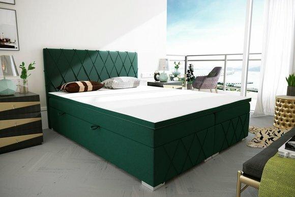 Doppel Bett Komplett Set Matratze Boxspring Topper Betten Funktion Kasten