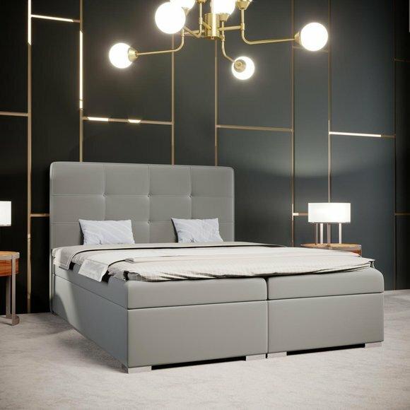 Chesterfield Boxspring Bett Hotel Doppel Komplett Set Matratze Topper Betten