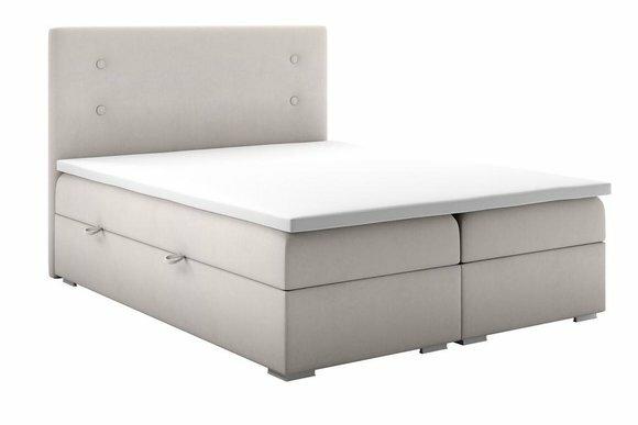 Boxspring Bett Kasten Funktion Hotel Doppel Komplett Set Topper Matratze