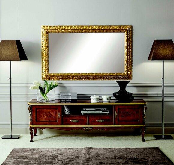 Luxus 2tlg Set Sideboard Lowboard rtv Spiegel Italienische Holz Möbel Holzmöbel