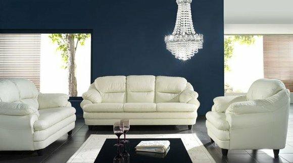Sofagarnitur 3+1 Sitzer Set Design Sofas Polster Couchen Leder Relax