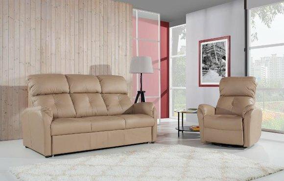 Echtleder Sofagarnitur 3+1 Sitz Modernes Sofa Couch Design Polster