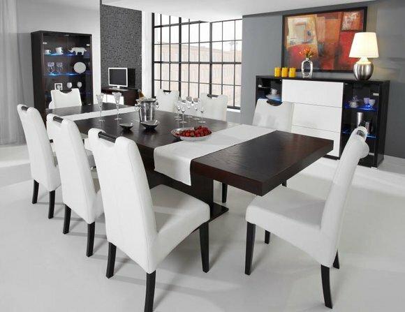 Komplett Set Esstisch + 6 Stühle Esszimmer Set Ess Gruppe Holz Tisch Tische