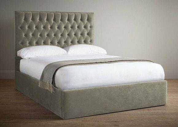 Chesterfield Design Polster Englisches Doppelbett Beige 140/160/180x200