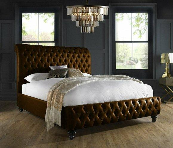 Designer Polsterbett Bett Betten Hotel Chesterfield Hotelbett Kunstleder