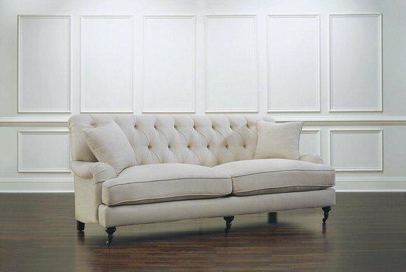 Chesterfield Stoff Polster Design Sofa Luxus Couch Klassische Sofa