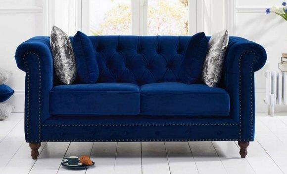 Chesterfield Sofa Couch Polster Stoff Leder Couchen Polster Garnitur