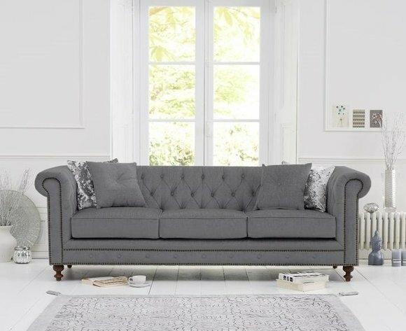 Chesterfield Sofa Couch Polster Stoff Leder Couchen Polster Garnitur