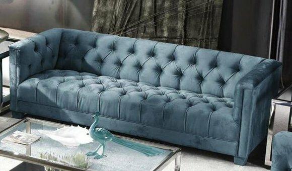 Turkis Samt Velvet Sofa # Chesterfield Luxus Möbel # Englische Couch