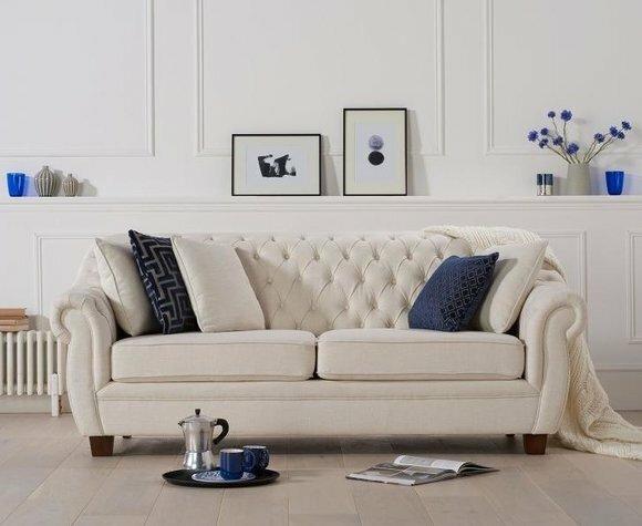 Chesterfield Landhaus Stil Möbel - Sitz Polster Couch - Luxus