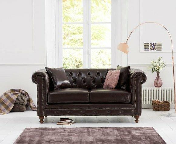Chesterfield Sofa Couch Polster Stoff Leder Couchen Polster Garnitur