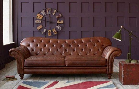Luxus Chesterfield Wohnzimmer Couch Braun Sofa Sitz Polster Textil
