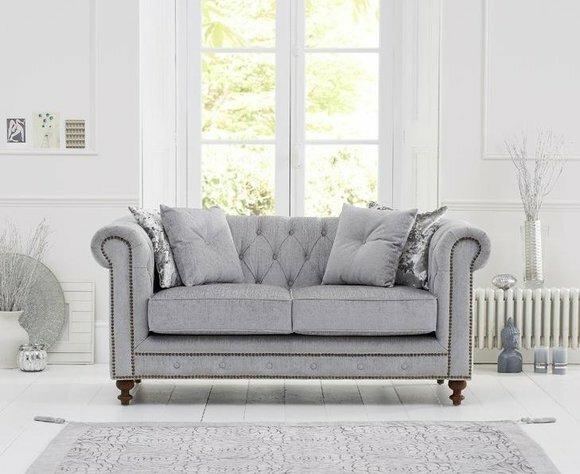 Chesterfield Sofa Couch Polster Stoff Leder Couchen Polster Garnitur