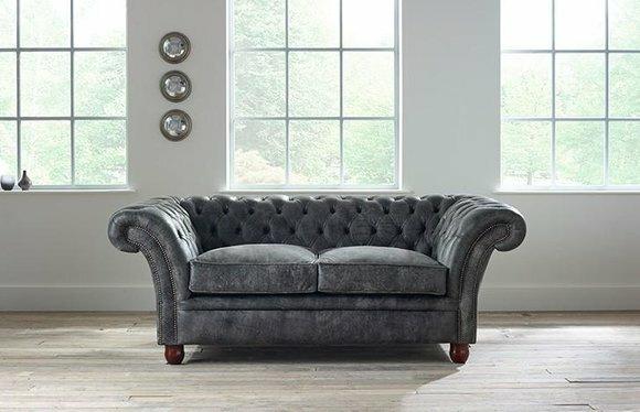 Chesterfield Sofa Couch Polster Stoff Leder Couchen Polster Garnitur