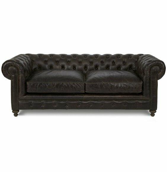 Klassische Leder Polster Couch Chesterfield England Sitz Luxus