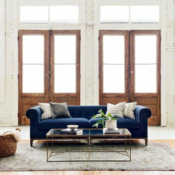 Chesterfield Sofa Couch Polster Stoff Leder Couchen Polster Garnitur