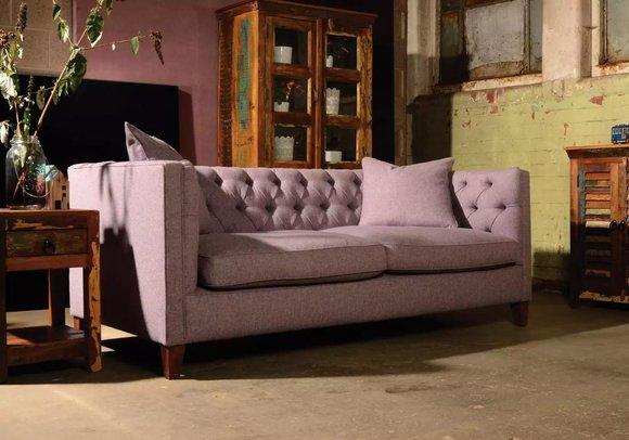Chesterfield Sofa Couch Polster Stoff Leder Couchen Polster Garnitur