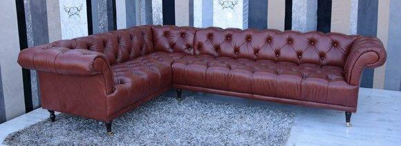 Chesterfield Sofa Eckcouch Couch Sitz Polster Garnitur -Maßanfertigung