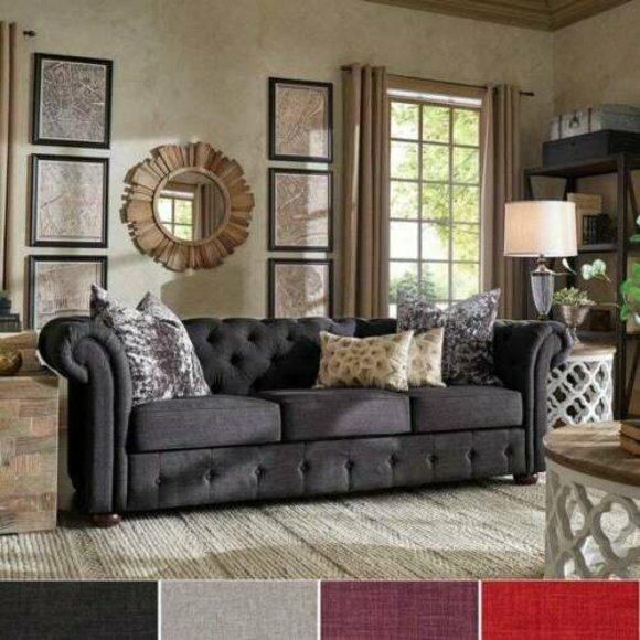 jvmoebel ® - Leder Sofa Couch - Royal Grau Polster Dreisitzer Couch