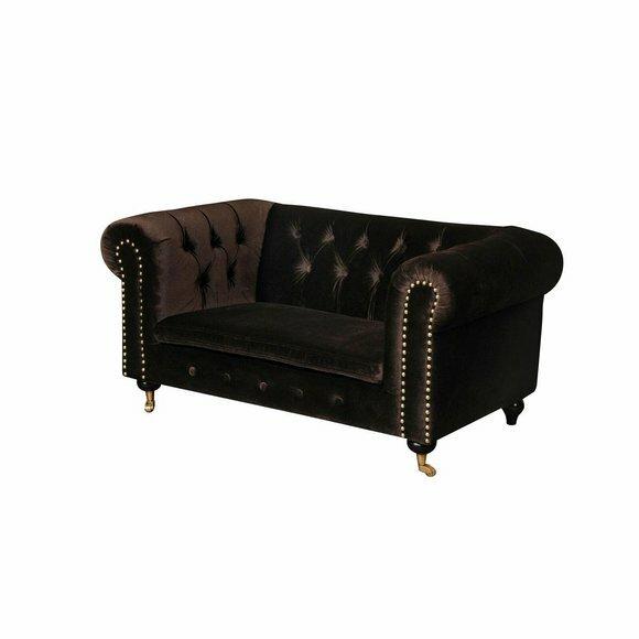 Chesterfield 2 Sitzers Klassische Luxus Barock Rokoko Sofa Textil