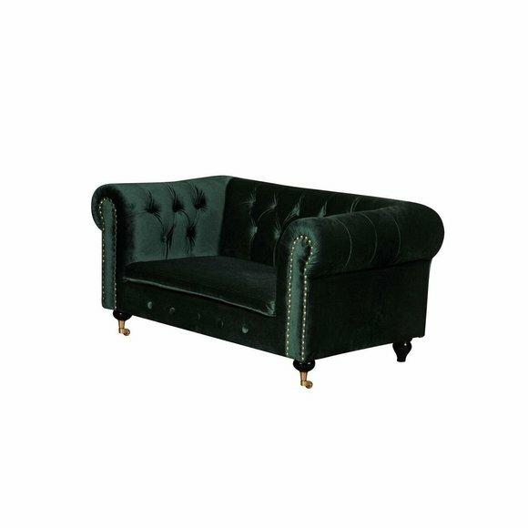 Chesterfield 2 Sitzers Klassische Luxus Barock Rokoko Sofa Textil