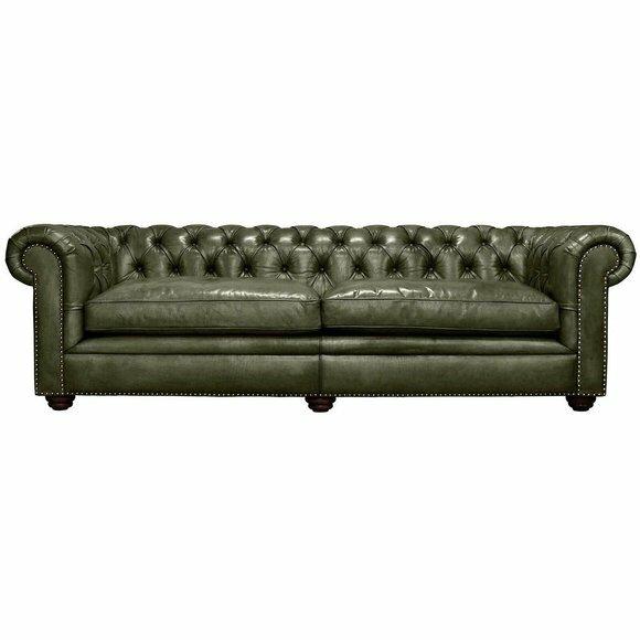 Elegante Wohnzimmer Couch Viersitzer Chesterfield Leder Stoff