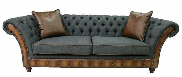 Klassische Chesterfield Couch - Luxus Designer Sofa - Stil Möbel