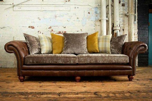 Klassische Luxus Barock Rokoko Sofa Couch Chesterfield Sofa Textil
