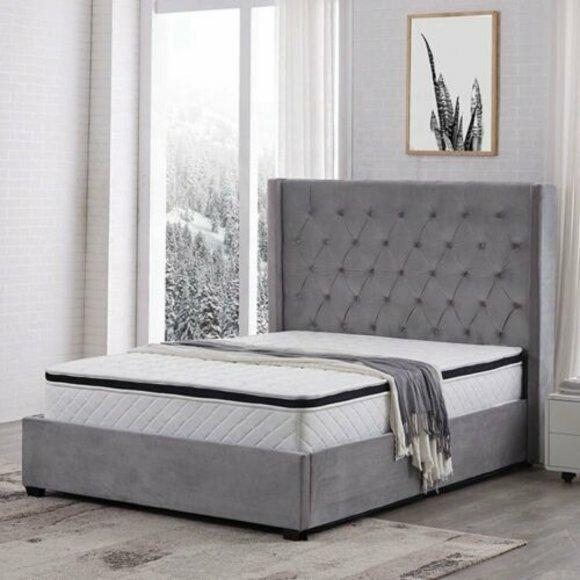 Bett Chesterfield Polsterbett Luxus Schlafzimmer Design Betten Textil Leder