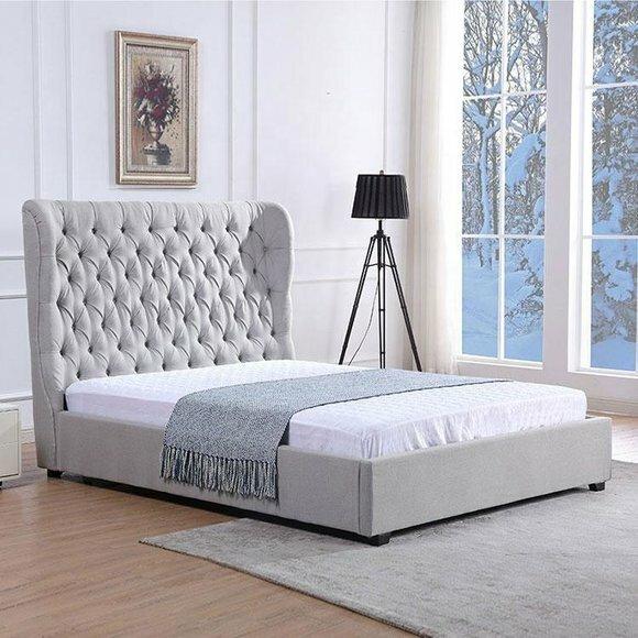 Bett Chesterfield Polsterbett Luxus Schlafzimmer Design Betten Textil Leder Neu