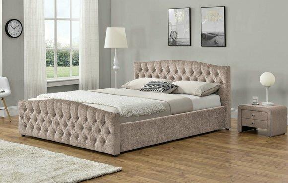 Gepolstertes Designer Bett Textil Leder Polster Betten 180x200cm Schlafzimmer